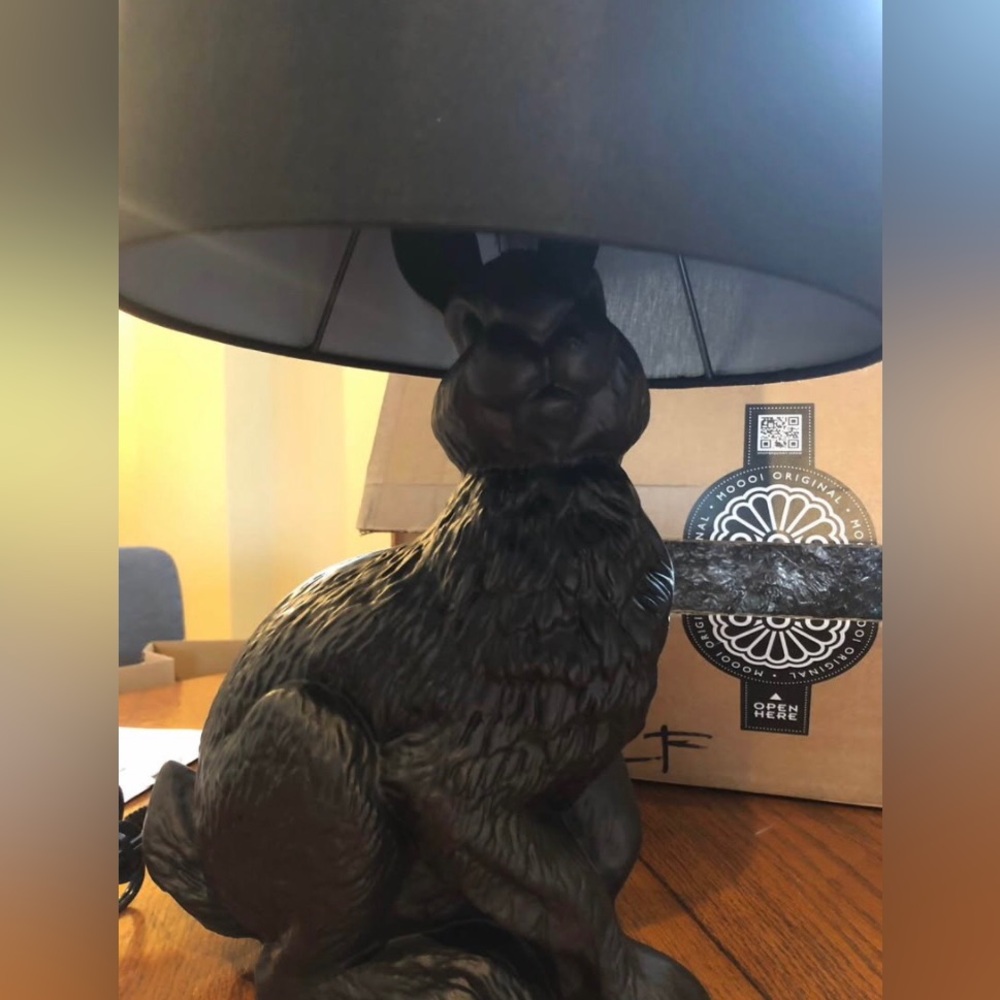 Black Moooi Rabbit Table Lamp - Home Art Decorative Accent